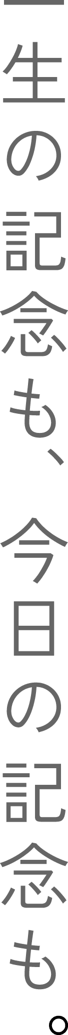 一生の記念も、今日の記念も。hair makeup Toki